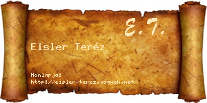 Eisler Teréz névjegykártya
